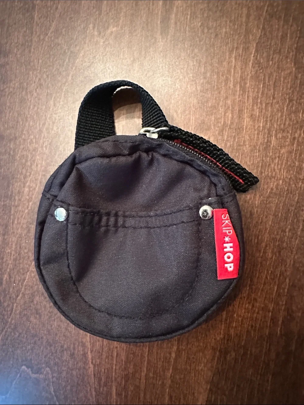 Skip Hop Black Round Pacifier Pouch